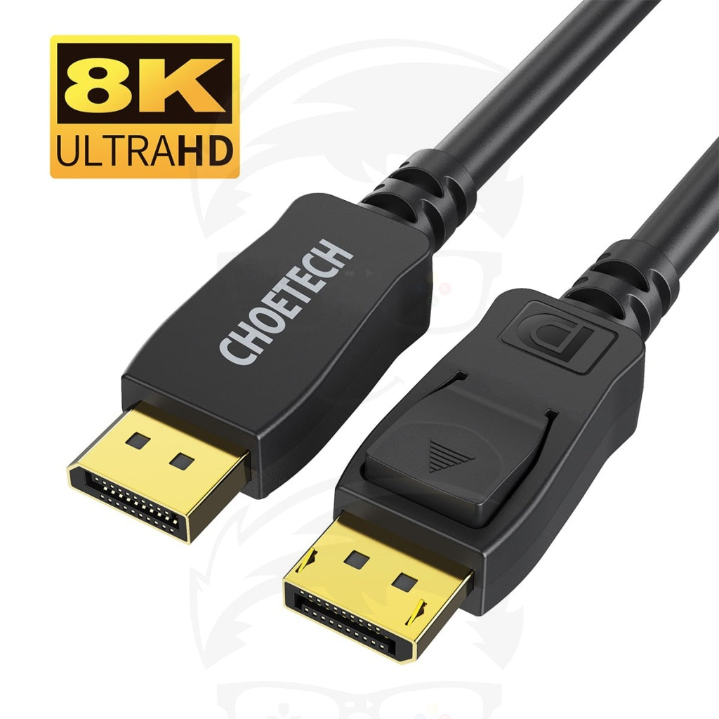 CHOETECH XDD01 8K DisplayPort Cable, Displayport To Displayport Cable 6.6ft/2M With 8K 60Hz Resolution CHOETECH XDD01 8K DisplayPort Cable, Displayport To Displayport Cable 6.6ft/2M With 8K 60Hz Resolution